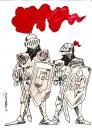 Cartoon: DIFERENCIAS (small) by HCATALAN tagged caballeros,castillo,escudo,edadmedia