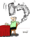 Cartoon: FUMADOR (small) by HCATALAN tagged humo,cigarrillo,fumador,cancer,de,pulmon,apross,cordoba,argentina,catalan,hcatalan,nicotina,tabaco,cigarro,vicio
