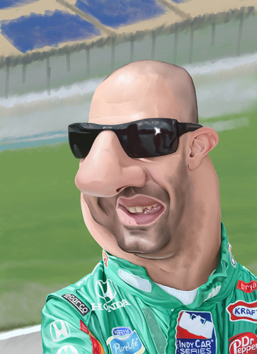 Cartoon: Tony Kanaan (medium) by ilustraguga tagged tony,kanaan,digital,illustration