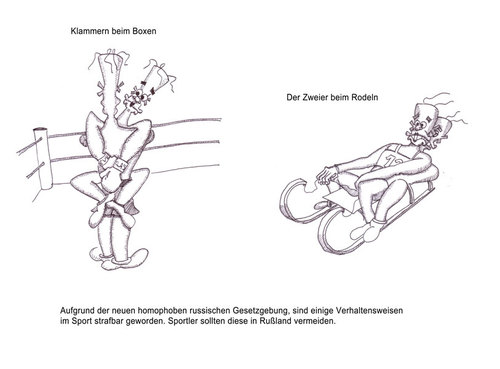 Cartoon: Liebe den Sport (medium) by John Fauler tagged russia,sexuality,homophobia