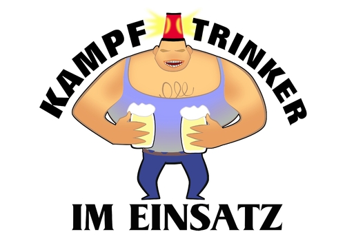 Cartoon: Kampftrinker im Einsatz (medium) by RiwiToons tagged party,trinker,trunkenbold,feier,feiern,trunkenheit,saufen,alkohol,bier,saufgelage,ungesund,spaß,fest,disco,kampftrinker,bierglas,schnaps,rundumleuchte