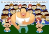 Cartoon: Arnolds Kinderschar (small) by RiwiToons tagged arnold,schwarzenegger,kinder,versammlung,familientreffen