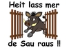 Cartoon: Sau rauslassen (small) by RiwiToons tagged party,wildschwein,feier,übermut,partylaune,spaß,lustig,feiern,disco,freunde
