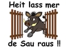 Cartoon: Sau rauslassen (small) by RiwiToons tagged party,wildschwein,feier,übermut,partylaune,spaß,lustig,feiern,disco,freunde