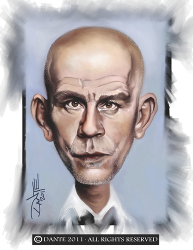 Cartoon: John Malkovich Caricature (medium) by Dante tagged john,malkovich,caricature