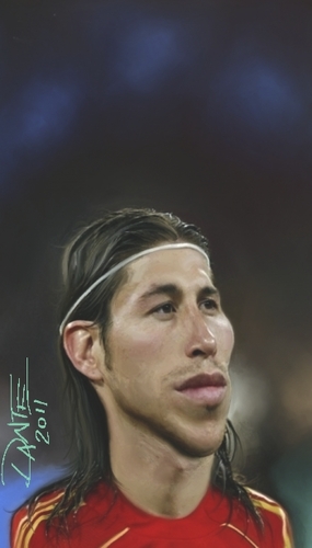 Cartoon: Sergio Ramos Caricature (medium) by Dante tagged athlete,celebrity,people,famous,soccer,football,sports,fifa,caricature,ramos,sergio