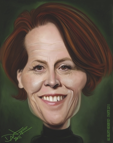 Cartoon: Sigourney Weaver Caricature (medium) by Dante tagged sigourney,weaver,caricature