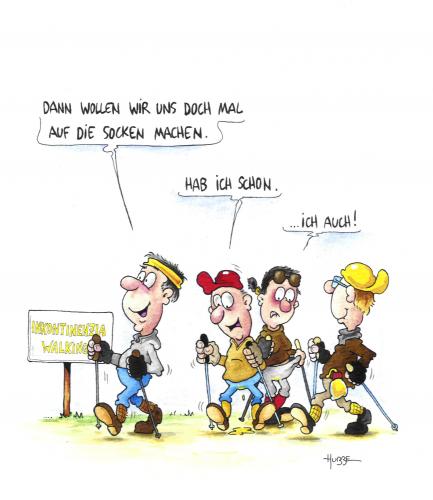 Cartoon: ... (medium) by ms rainer tagged inkontinenz,behinderung,wandern