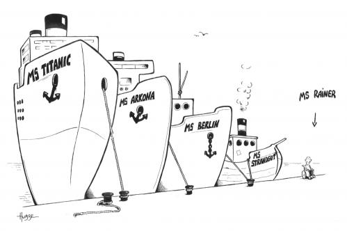 Cartoon: ms rainer (medium) by ms rainer tagged hafen,schiffe