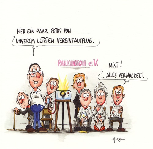 Cartoon: parkinson e.v. (medium) by ms rainer tagged parkinson,behinderung,ausflug,verein