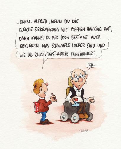 Cartoon: stephen hawking (medium) by ms rainer tagged handicap,physik,rolli,schule