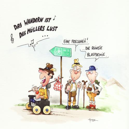 Cartoon: wandern (medium) by ms rainer tagged wandern,rolli,berge