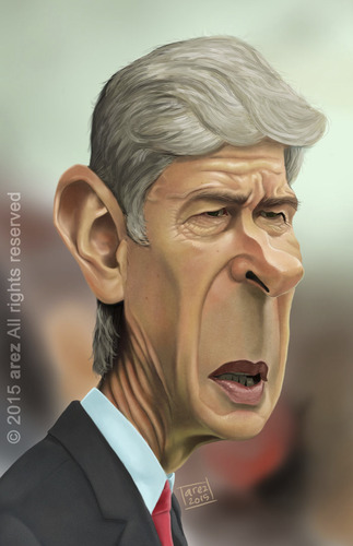 Cartoon: Arsene Wenger (medium) by areztoon tagged arsenal,caricature,karikatur,arsene,wenger,the,gunners