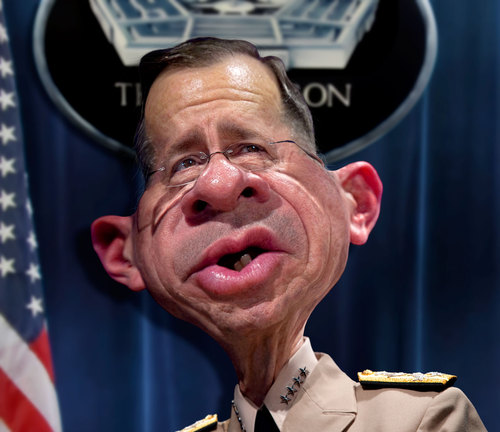 Cartoon: Admiral Mike Mullen CJCS (medium) by RodneyPike tagged admiral,mike,mullen,cjcs,art,caricature,humor,illustration,manipulation,photo,photomanipulation,photoshop,pike,rodney,rwpike,digital,graphic,celebrity,political,satire