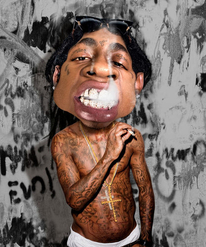 Cartoon: Lil Wayne (medium) by RodneyPike tagged lil,wayne,caricature,illustration,rwpike,rodney,pike