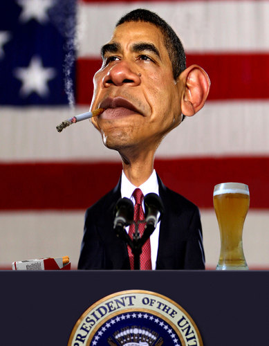 Cartoon: A Parody (medium) by RodneyPike tagged manipulation,photo,photoshop,illustration,caricature,president,omama,barack