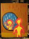 Cartoon: Spiegelbild-Mirror (small) by comic-chris tagged mirror,spiegel,painting,acryl,bild