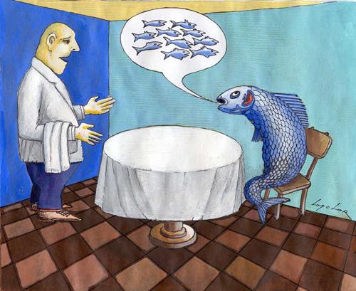 Cartoon: Fish order (medium) by luka tagged fish