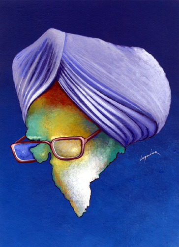 Cartoon: MANMOHAN SINGH (medium) by luka tagged india