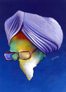 Cartoon: MANMOHAN SINGH (small) by luka tagged india