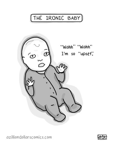 Cartoon: Born with it. (medium) by a zillion dollars comics tagged family,children,irony,culture,society