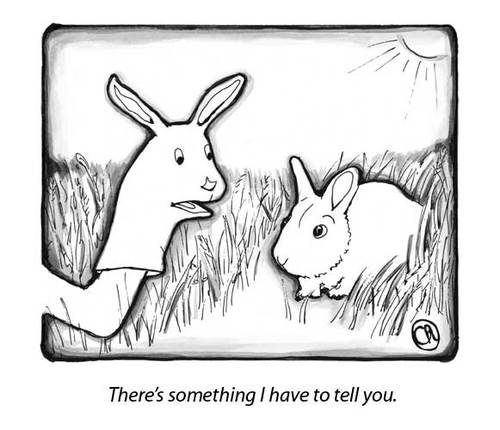 Cartoon: Bunny Secrets (medium) by a zillion dollars comics tagged nature,rabbit,bunny,disguise