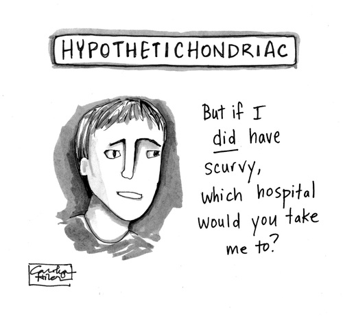 Cartoon: Someone you know? (medium) by a zillion dollars comics tagged sickness,health,neurotic,illness,paranoia