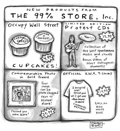 Cartoon: The 99 Percent Store (medium) by a zillion dollars comics tagged politics,protest,society,corporations,inequality