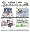 Cartoon: Popular and Affordable (small) by a zillion dollars comics tagged leisure,summer,camp,society,culture