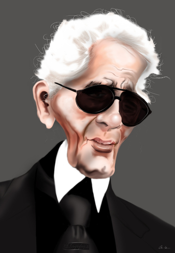 Cartoon: Karl Lagerfeld (medium) by KryCha tagged karl,lagerfeld,mode,design,karikatur,cartoon,caricature,modeschöpfer