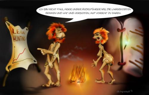 Cartoon: war das schon immer so? (medium) by KryCha tagged hunting,jagd,steinzeit