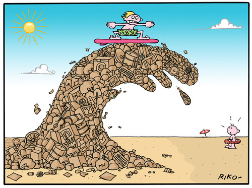 Cartoon: Napoli...2009...2010...2011... (medium) by Riko cartoons tagged cartoon,riko,ambient,trash,rifiuti,monnezza