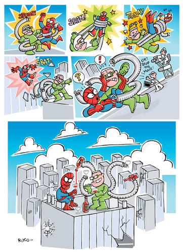 Cartoon: Spider (medium) by Riko cartoons tagged riko,cartoon,spiderman,wine