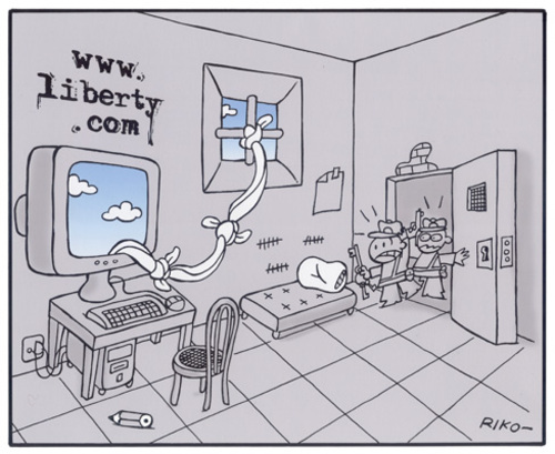 Cartoon: www.liberty.com... (medium) by Riko cartoons tagged riko,cartoon,internet,liberty