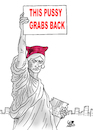 Cartoon: FREEDOMPUSSY... (small) by Vejo tagged trump,insult,women,america,statue,of,liberty