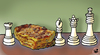 Cartoon: HORSEMEAT SCANDAL... (small) by Vejo tagged horse,meat,scandal,chess,fraudulence