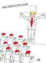 Cartoon: Make America pray again... (small) by Vejo tagged trump,religion,biblesales,money,elections