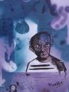 Cartoon: Picasso (small) by pax tagged paint picasso surreal violet blue cubism