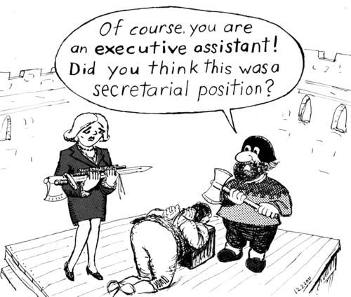 personal assistant cartoon