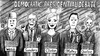 Cartoon: Democratic Presidential Debate (small) by Alan tagged webb,sanders,hillary,clinton,omalley,chafee,democratic,presidential,debate,cnn,facebook