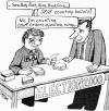 Cartoon: Election 2000 (small) by Alan tagged election,2000,bush,gore,florida,counting,ballots,court,orders,injunctions,rulings