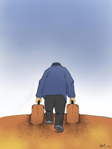 Cartoon: Immigration (medium) by bakimurat tagged immigration