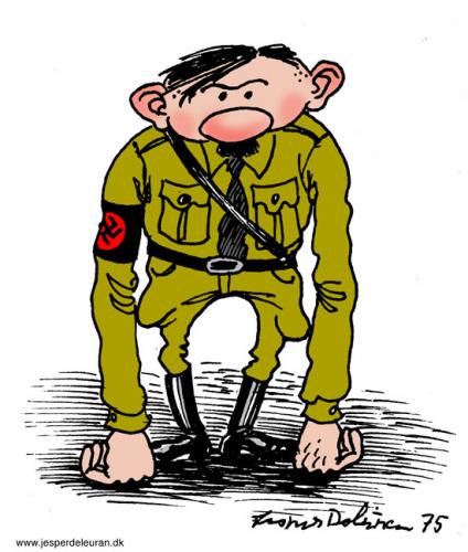 Cartoon: Adolf Hitler (medium) by deleuran tagged nazi,nazism,artists,nationalism,animals,monkeys,