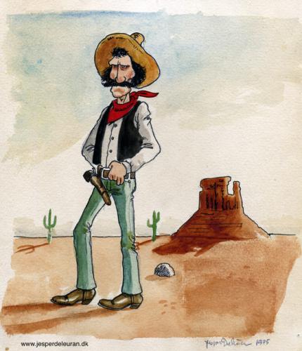 Cartoon: Cowboy (medium) by deleuran tagged cowboys,wild,west,gunslingers,outlaws,