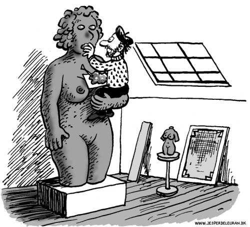 Cartoon: Sculptor (medium) by deleuran tagged sculptor,sculptures,art,