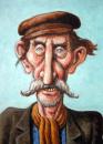 Cartoon: A skinny man (small) by deleuran tagged paintings,caricature,art,skinny,people