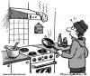 Cartoon: Cooking (small) by deleuran tagged cooking,education,school,food,pancakes,