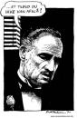 Cartoon: Godfather (small) by deleuran tagged marlon,brando,movies,stars,films,gangsters,