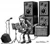 Cartoon: Heavy guitar (small) by deleuran tagged nearsighted,glasses,heavy,metal,rock,music,