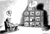 Cartoon: Television (small) by deleuran tagged tv,television,entertainment,remote,control,boredom,